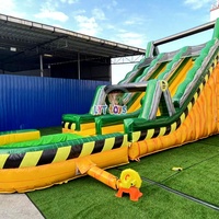 Perosotan Air Tiup Siap Kirim dengan Kolam, Perosotan PVC Kelas Komersial untuk Anak-anak dan Dewasa, Taman Bermain Luar Ruangan