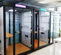 Cabine de bureau insonorisée portable, cabine de réunion silencieuse, studio acoustique pour diffusion en direct, salle de travail pour le télétravail