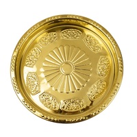 Plat de service et de Pooja traditionnel en laiton de qualité supérieure, grand format, authentique, fait main et robuste