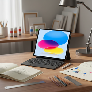 Étui de clavier sans fil rétroéclairé RVB rotatif à 360 degrés détachable personnalisé gratuit pour <span class=keywords><strong>iPad</strong></span> 8,3 et 11 pouces - Product Image 1