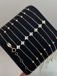 Xinfly 18K Gold Four Leaf <b>Clover</b> <b>Bracelet</b> Lucky Minimalist Jewelry for Women Hypoallergenic Dainty Design Perfect Gift for Her - Product Image 3