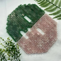 Masque facial en pierre naturelle polie DIY écologique en gros, masseur anti-âge en quartz rose pour soins de la peau, souvenir