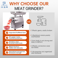 Penggiling daging listrik Motor 850W, Multi fungsi Stainless Steel 3 ukuran untuk makanan sapi babi hewan peliharaan tahan karat