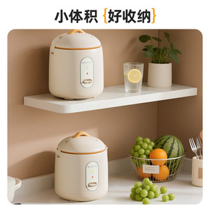 Mini Rice Cooker 2L 300W Non-Stick Inner <b>Pot</b> <b>Small</b> Household Electric Portable Cylinder Shape - Product Image 5