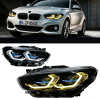 Pour Série 1 F20 2015-2019, modification des phares laser M4 avec LED bicolores Golden Eyes 6000K 6000 Lumens 12V