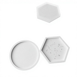 Molde de silicona para posavasos, hexagonal, ovalado, redondo, para manualidades, ecológico, moderno, altamente transparente, decoración hecha a mano - Product Image 3