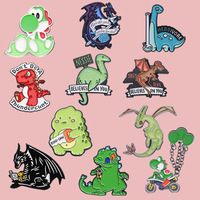 En gros roman d'aventure Dragon noir lecture émail broches en vrac dessin animé Dragon Animal broche personnalisé métal broche