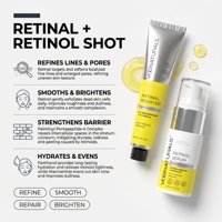 Booster tenseur à base de rétinol pour marque privée |   Coffret Booster Raffermissant Soin de la Peau : 0,1% Rétinal, 3% Matrixyl 3000, 1% Panthénol