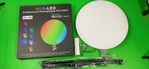 Panneau LED rond RVB <span class=keywords><strong>pour</strong></span> la photographie, le maquillage, trépied de 18 pouces, éclairage de remplissage de studio - Product Image 5