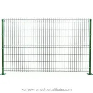 Factory price welded 3d curved wire mesh fence green pvc coated fence panel for outdoor garden yard security decoration