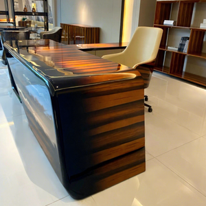 Bureau de direction de luxe en forme de L KMJ pour PDG, ensemble table et chaise de direction pour bureau à domicile - Product Image 3