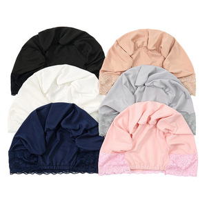 ฮิญาบสำหรับสตรีมุสลิมตะวันออกกลางสีพื้นฮิญาบแบบเรียบง่าย - Product Image 3