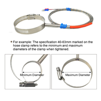 Pinces de capteur de température de type k de thermocouple de collier de serrage d'acier inoxydable pour la machine de moulage par injection