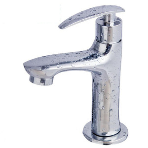 Grifo monomando para lavabo con válvula de latón, montaje en cubierta, un solo orificio, grifo de cobre para lavabo - Product Image 1