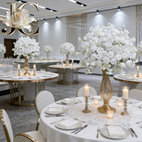 Boule de fleurs artificielle OLERAY aux couleurs vives, toucher réel, pour centre de table de mariage, événements lumineux, vente en gros