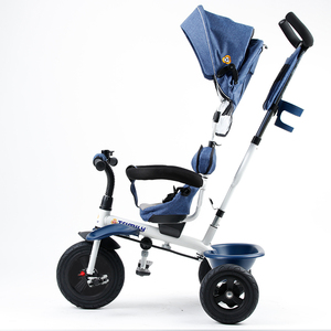 T307 bambino Trike passeggino con barra di spinta staccabile e baldacchino-barra di sicurezza, girare intorno al sistema di stoccaggio cesto per il bambino triciclo - Product Image 4
