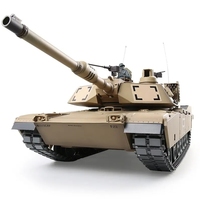 Henglong SJY-3918-1 RC 1/16 Tanque M1A2 Abrams de Metal - Eléctrico, Control Remoto de 150m, Nivel Experto, Uso Interior/Exterior, AA