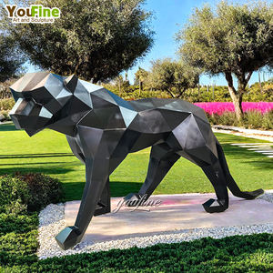 Nuove Statue di Animali in Acciaio Inossidabile, Decorazione per la Casa, Scultura di <span class=keywords><strong>Pantera</strong></span> <span class=keywords><strong>Nera</strong></span> in Vendita - Product Image 3