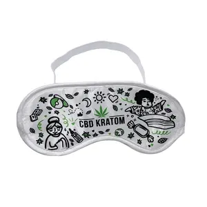 Promotionele Aangepaste Soft Slapen Eye Mask Herbruikbare Reizen Nieuwigheid Slaap Oogmasker