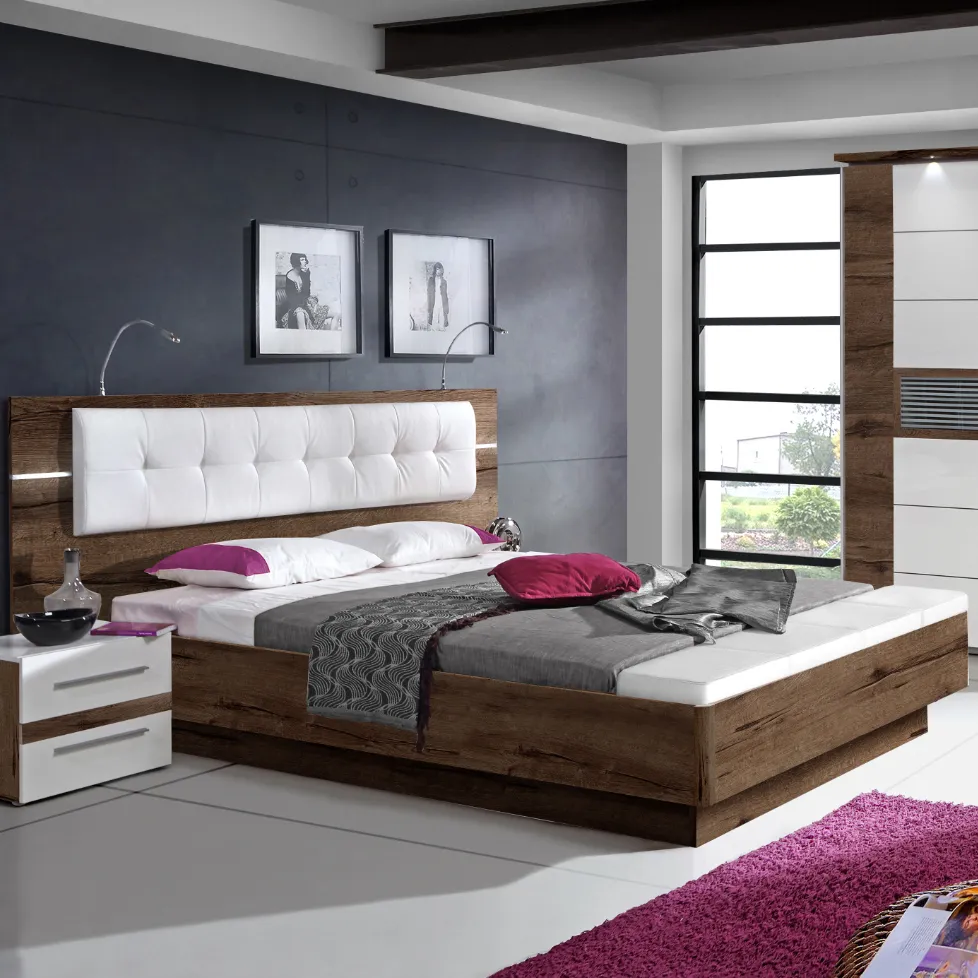 2022 Most Popular Wooden Double Bedroom With Mattress Home Furniture Beds