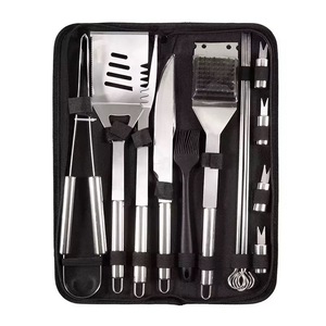 IStapromo Gifts Ensemble d'outils de barbecue, accessoires de qualité supérieure, kit de barbecue en acier inoxydable, pour grillades en plein air, résistant à la chaleur, facile à nettoyer - Product Image 1