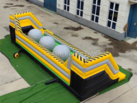 Terrain de jeux gonflable balle sautante essuyer les jeux de balle d'obstacle jeux de cours balles rebondissantes pour les installations de divertissement