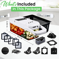 Outil de cuisine multifonctionnel professionnel en acier inoxydable écologique, coupe-légumes à double usage, trancheuse, hachoir
