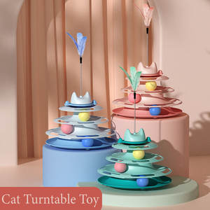 Le plus récent Sport/mode quatre niveaux Orbit Ball Teasing Stick réaliste tour spatiale plateau de <span class=keywords><strong>jeu</strong></span> pour chats et chiens - Product Image 2