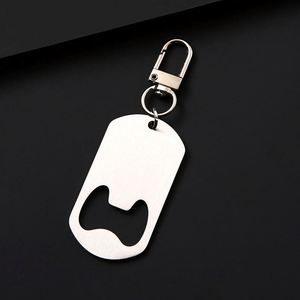 Décapsuleur en acier inoxydable, paiement en espèces, gravure laser, logo, matériau vierge, étiquette suspendue, cadeau de fêtes, porte-clés en métal - Product Image 5