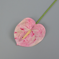 Fleurs artificielles de haute qualité, tige réaliste au toucher, Anthurium, plante décorative pour la maison, fleurs d'Anthurium