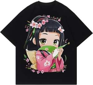 เสื้อแขนสั้นลายกราฟฟิตีสุดสร้างสรรค์ใส่ได้ทั้งชายและหญิงเสื้อ Y2k ลำลองแนวสตรีทแร็ปเปอร์สำหรับฤดูร้อน - Product Image 3