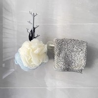 Soporte de Escobas de Pared de 3 Piezas, Plástico Flexible, Moderno, para Cocina, Baño, Armario, Fácil Instalación, Sin Perforaciones