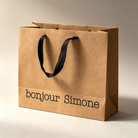 Sacs en papier d'art populaires pour boutiques, sacs cadeaux personnalisés