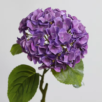 Bunga Hydrangea Plastik Mirip Asli untuk Dekorasi Rumah, Lapisan Film Pelembap Berlapis Cat Minyak, Dekorasi Hari Valentine