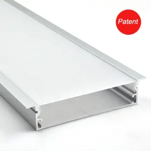 Ultra sottile ampio canale di profilo in alluminio a led per soffitto incassato illuminazione a led 75x18mm