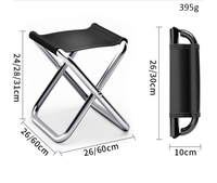 Tabouret pliant en fer Oxford pour camping en plein air, mobilier d'extérieur portable et léger, banc pour cour, pêche, randonnée