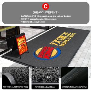 Custom PVC Mat with Logo Design Spaghetti Welcome Coil Mat Outdoor Non Slip Rubber Heavy <b>Weight</b> Entrance Floor <b>Door</b> Mat - Product Image 5
