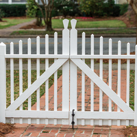 Clôture décorative en PVC pour jardin et cour, avec design à stiles fermés pour la séparation des espaces, améliore l'intimité et la beauté du paysage extérieur, garantie 15 ans
