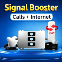 Amplificador de Señal 2G 3G 4G 5G LTE de Banda Cuádruple, Repetidor de 900 1800 2100MHz de Alta Ganancia, Cobertura de 500-1000 m² para Hogar, Oficina y Vehículo