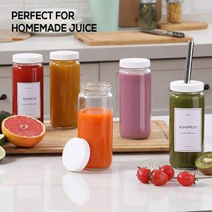 Botellas de vidrio para beber de grado alimenticio de 360ml y 720ml-Borosilicato resistente al calor con tapa hermética de acero inoxidable Juice <span class=keywords><strong>Bar</strong></span> <span class=keywords><strong>Café</strong></span> Uso - Product Image 3