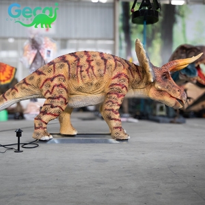Gecai <span class=keywords><strong>Jurassic</strong></span> Dino <span class=keywords><strong>Park</strong></span>, Animales Animatrónicos de Tamaño Real, Dinosaurios, <span class=keywords><strong>Triceratops</strong></span> - Product Image 4