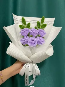 ชุดวัสดุทำช่อดอกไม้แฮนด์เมด DIY/ชุดสำเร็จรูป ก้านไหมพรมบิดเกลียวกำมะหยี่สำหรับจัด<span class=keywords><strong>ดอก</strong></span>ไม้ เป็นของขวัญวันแม่หรือวันวาเลนไทน์ - Product Image 5