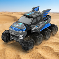 Voiture RC électrique tout-terrain amphibie à huit roues et huit moteurs, en plastique, pour enfants de 3 ans et plus