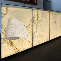 Feuille de LED flexible 24V pour comptoir en Onyx translucide feuille d'agate rétroéclairée panneau LED dalle de carrelage en pierre d'agate naturelle
