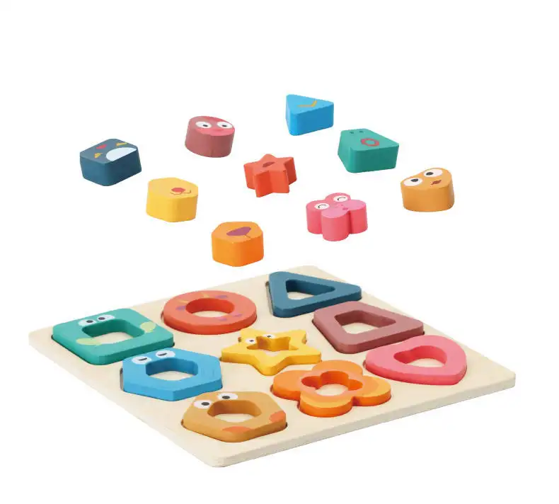 Preschool Learning Peg Puzzle Board Shape Sorter Toy Wooden Animal Shape Matching Board Jigsaw Puzzle Educational Toys For Toddl
