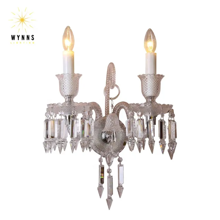 Candelabro de cristal iluminación de Pared Soporte de cristal clásico luz Hogar Villa Casa decoración de pared interior muebles lámpara de pared LED