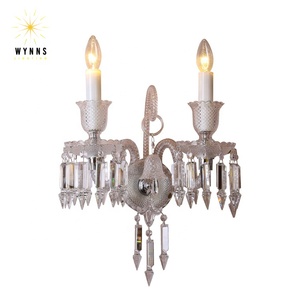 French Classic Luxury Crystal LED Sconce Cylindrical Glass <strong>Wall</strong> Lamp <strong>Candle</strong> Bracket <strong>Light</strong> for Home Villa Hotel Decoration - Product Image 6