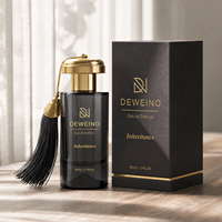 Flacon de parfum de style moderne, flacon de parfum rond en verre personnalisé, 30 ml, 50 ml, noir, flacon de parfum de 100 ml avec emballage en boîte