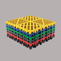 Dalles de sol modulaires rigides d'usine 40x40, sol en plastique pour lavage de voitures, dalles de sol pour garage