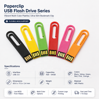 Nouvelle Clé USB 2.0 Mini en Plastique Ultra-Fine avec Logo Personnalisé, Forme de Marque-Page, Cadeau Promotionnel Scolaire, Garantie 3 Ans